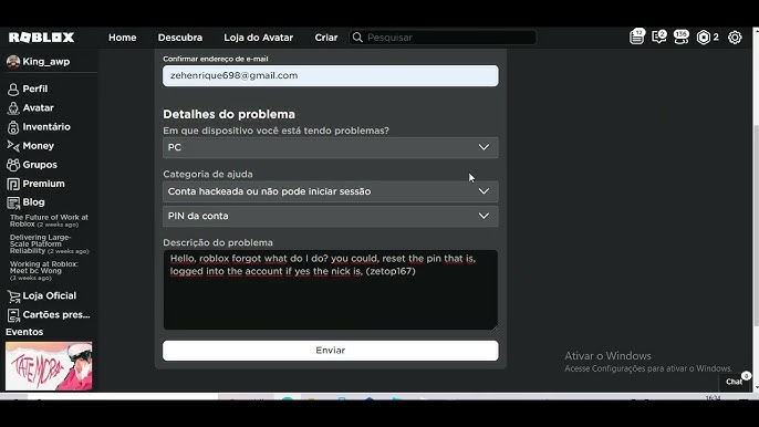 Minha conta foi hackeada - O que eu faço? – Suporte Roblox