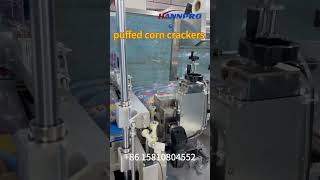 puffed corn crackers bags counting and stacking packing machine #puffedfood#packingmachine#automatic