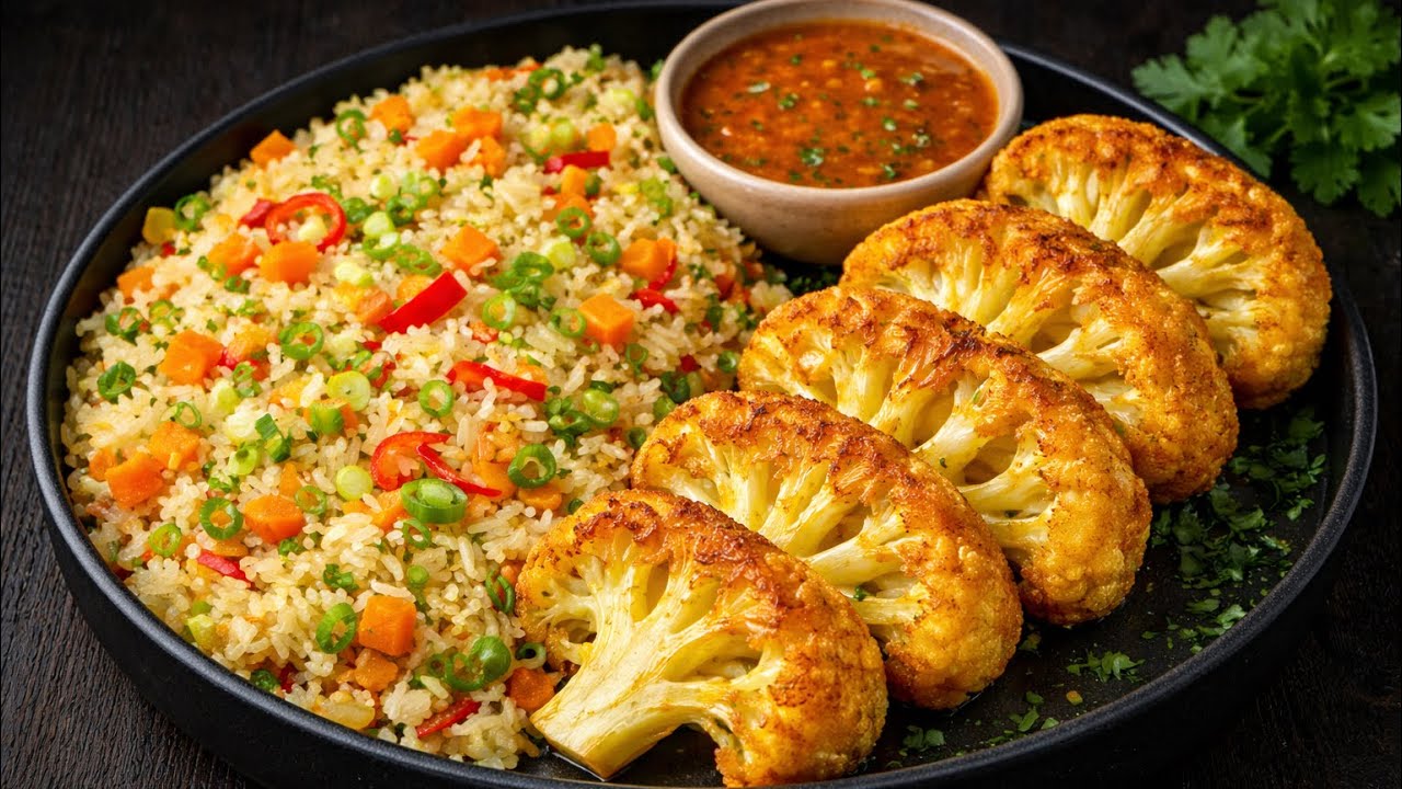 Baked Cauliflower tastes better than meat | Crispy Roasted Cauliflower Simple & Delicious 🤤🔥