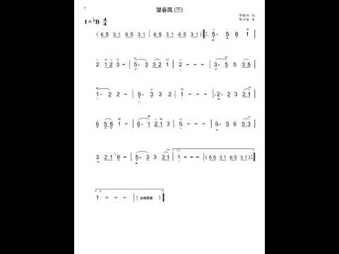 伴奏 ~ 望春風(三)/bB伴奏/二胡譜