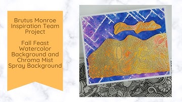 Fall Feast Card | Watercolor Background | Spray Background | Brutus Monroe Inspiration Team Project