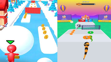 ROLLA SNOWBALL VS SNAKE RUN RACE || MAX LEVEL 🔥UNLOCKED || EPIC 2025 UPDATE