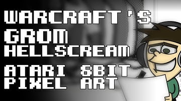 [Pixel Art Atari 8bit] Grom Hellscream by MotionRide