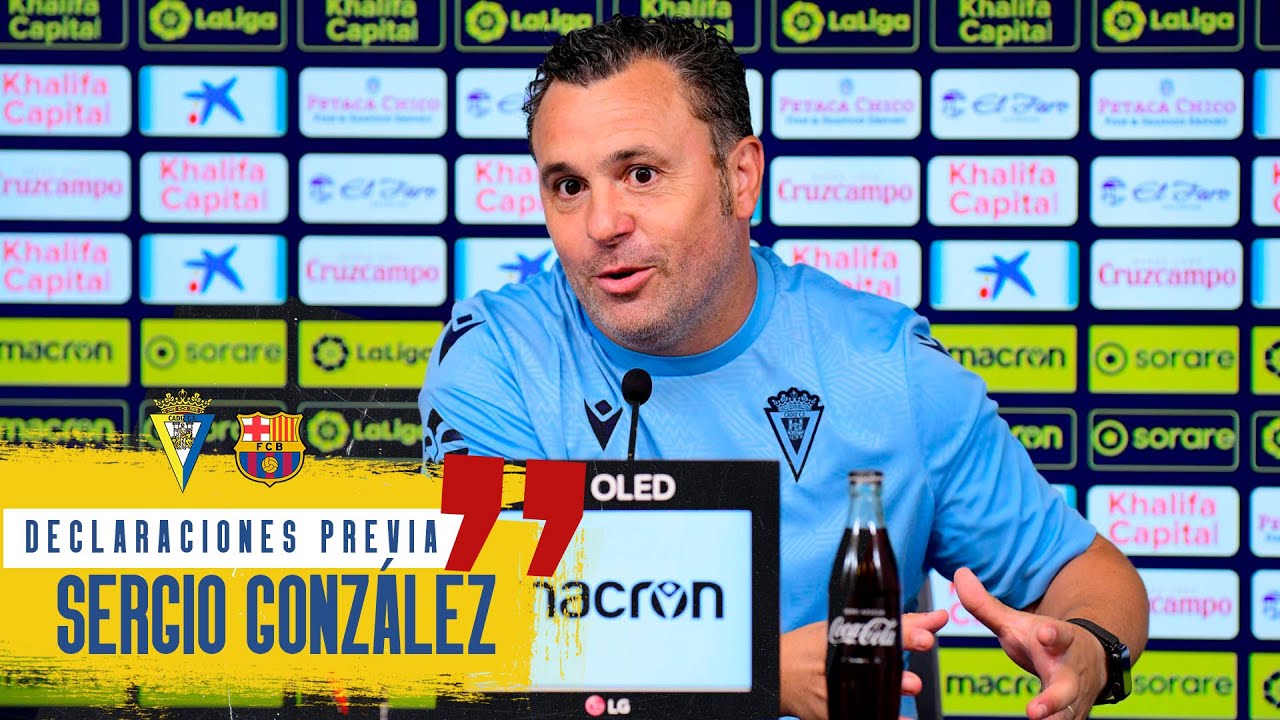 Rueda de prensa de Sergio González en la previa del Cádiz - Barça (09 ...