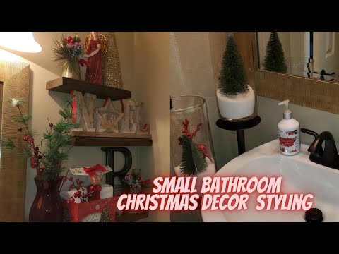 🎄Small Bathroom Christmas Decorating Ideas|COME DECORATE WITH ME - YouTube