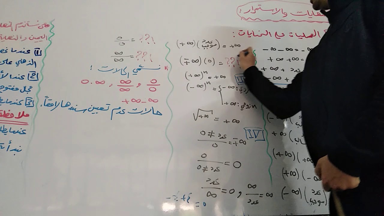 النهايات والاستمرار ..العمليات على النهايات- أ. فارس جقل