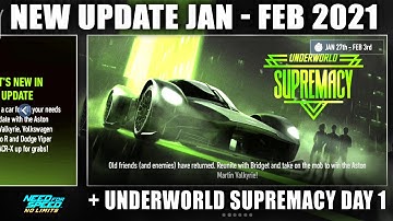 NFS: No Limits | New Update Underworld Supremacy + Aston Martin Valkyrie Day 1