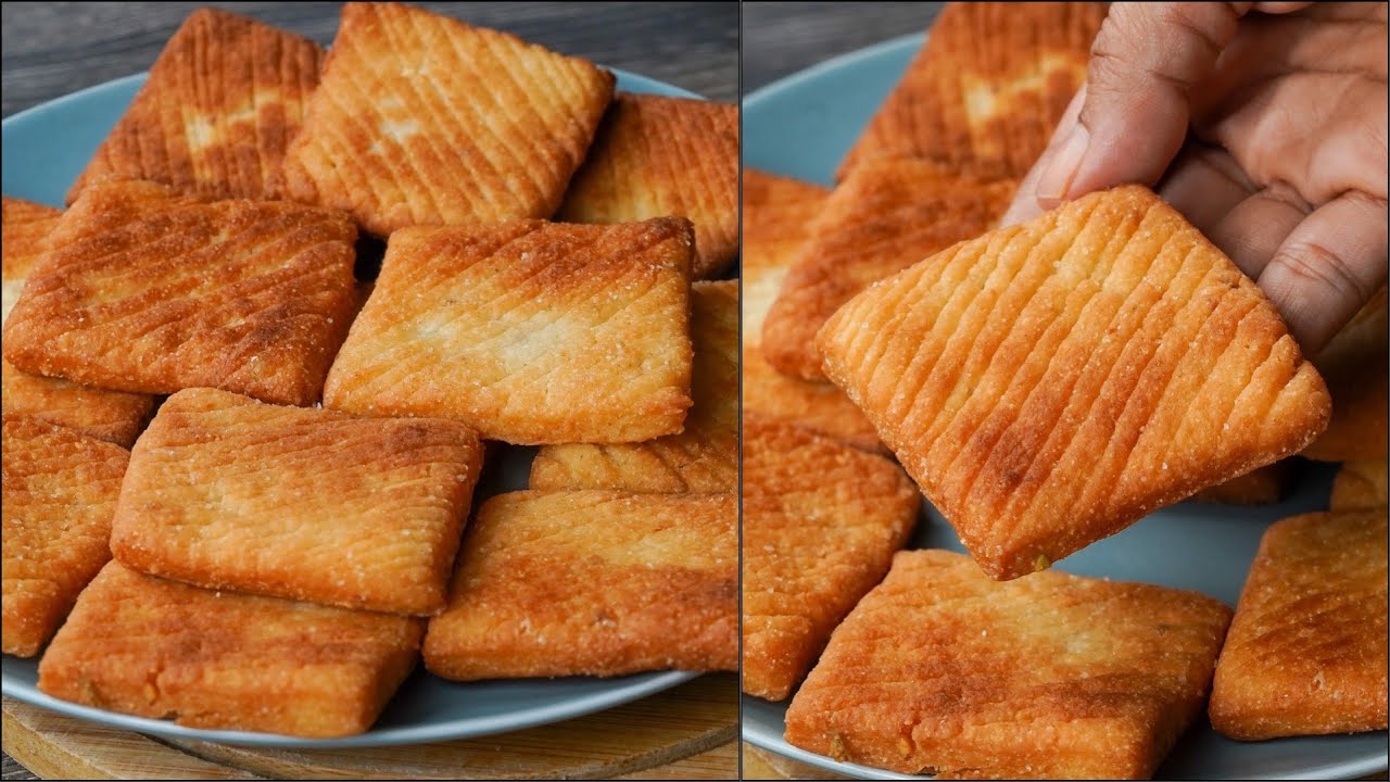Instant Suji Biscuits Recipe | Fried Suji Biscuit | Eggless & No Oven ...
