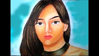 how to draw female face with soft pastel || realistic face tutorial 2018 screenshot 2