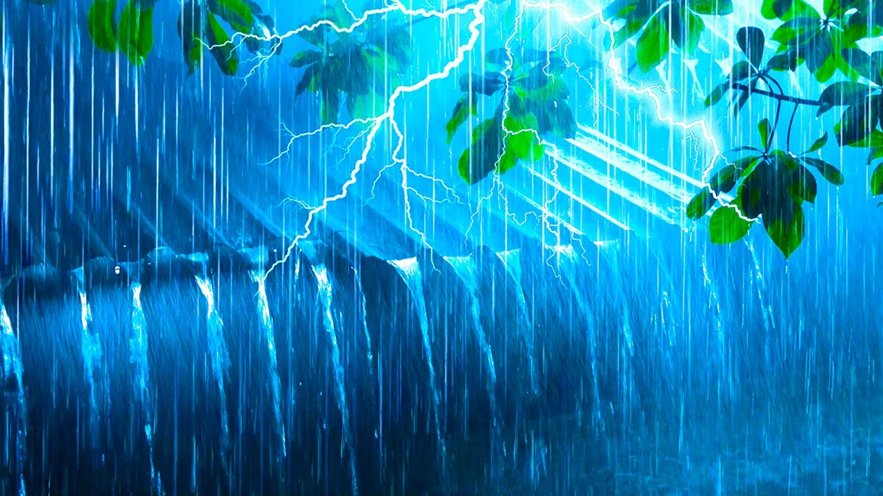 Beat Insomnia to Sleep Well with Torrential Rain, Insect Sounds and Rolling Thunder on a Metal Roof