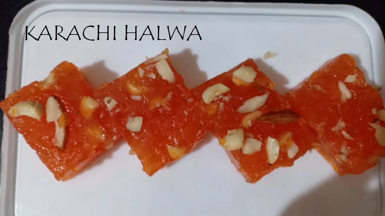 Bombay Karachi Halwa Recipe in Telugucorn flour Sweet recipeKarachi