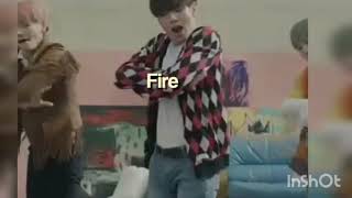 BTS WhatsApp status Fire with lyrics