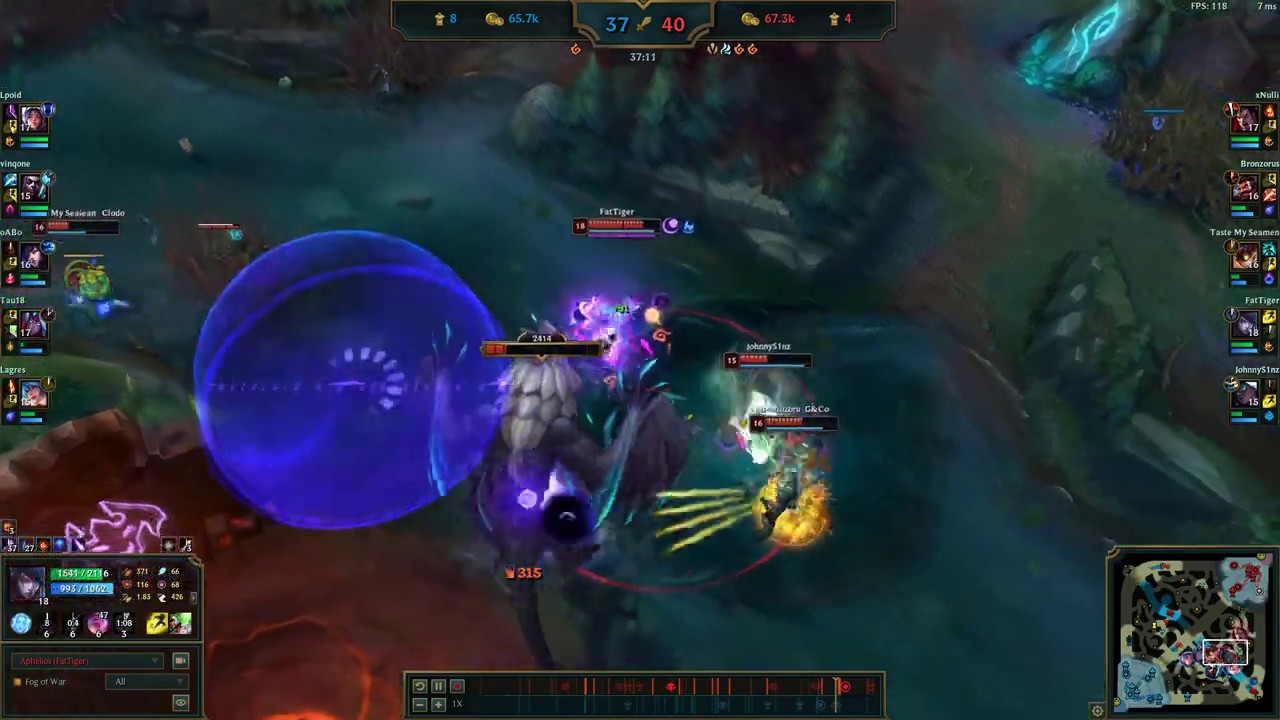 Casual Aphelios Pentakill - League of Legends S10.