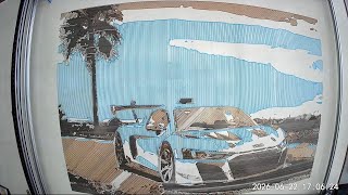 Dry Erase plotter 3-color Audi R8 Track Edition timelapse