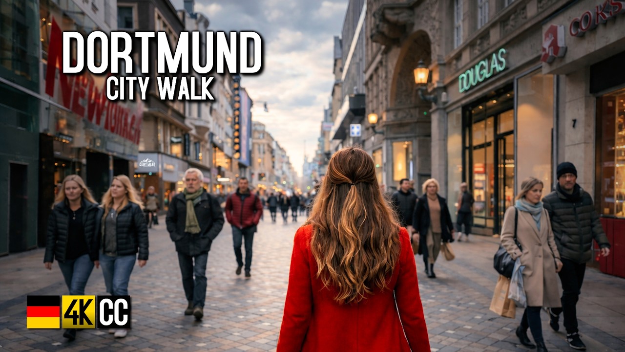 Dortmund City Walk – Quiet Streets & Historic Sights in 4K Ambience