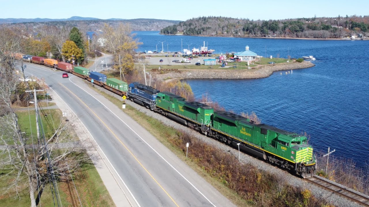 Awesome 4K View! EMD SD70M2 6401 Leads a Big NBSR Stack Train 120 thru