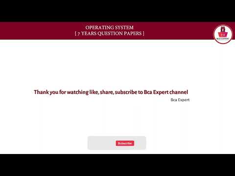 operating system 7 year question papers | KUD