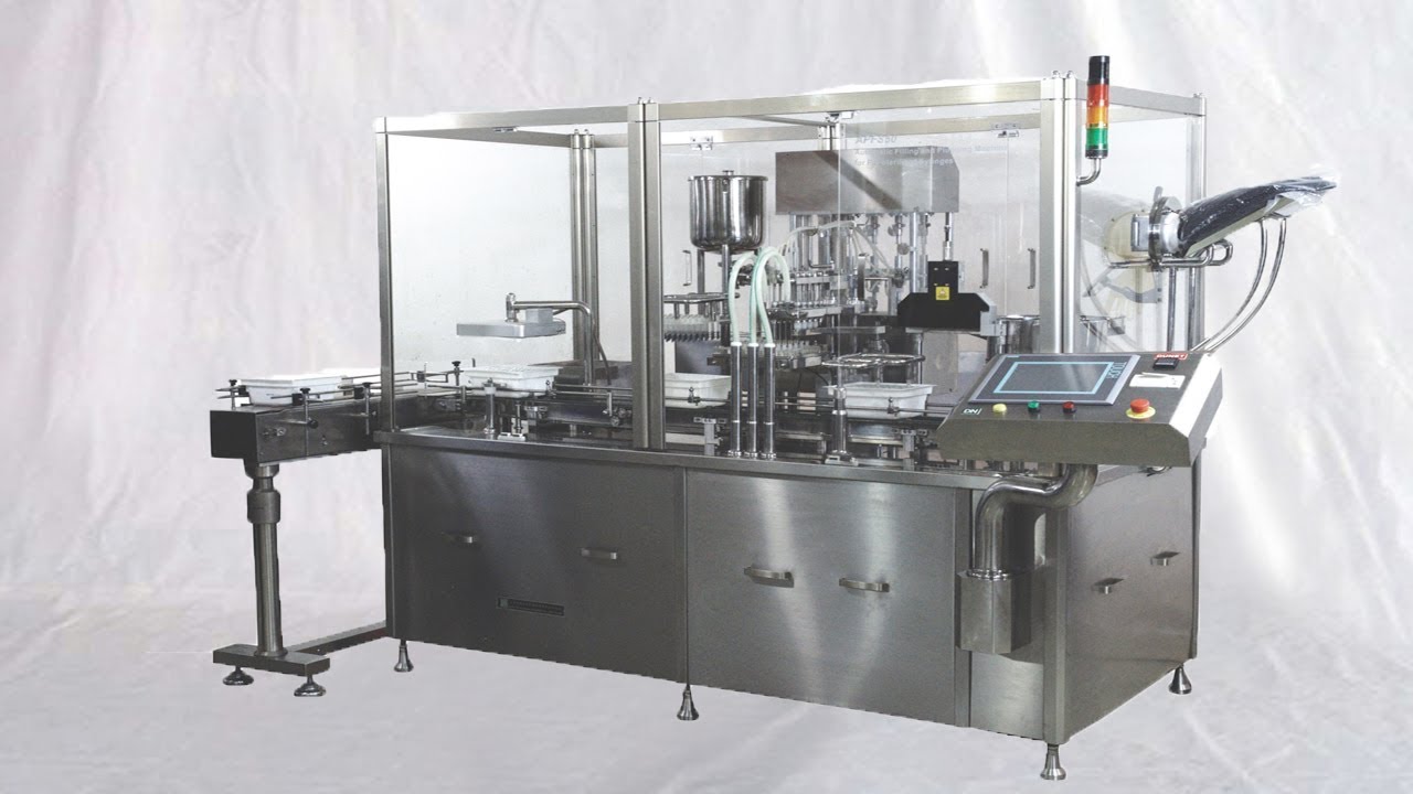 Pre-filled syringes filling sealing integrated with wrapping packing MC máquinas de jeringa