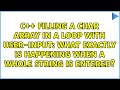 what exactly is happening when a whole string is entered?