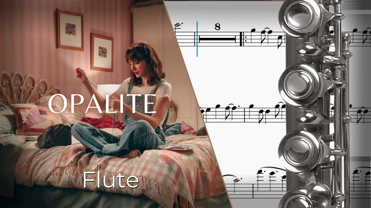 Opalite (Taylor Swift) - Flute Sheet Music & Scrolling Score + PDF Link!