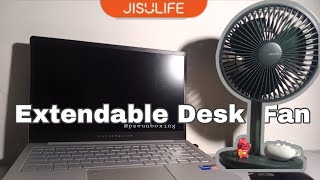 JISULIFE AF13 Oscillating Cordless Desk Fan 8000mAh Extendable Rechargeable