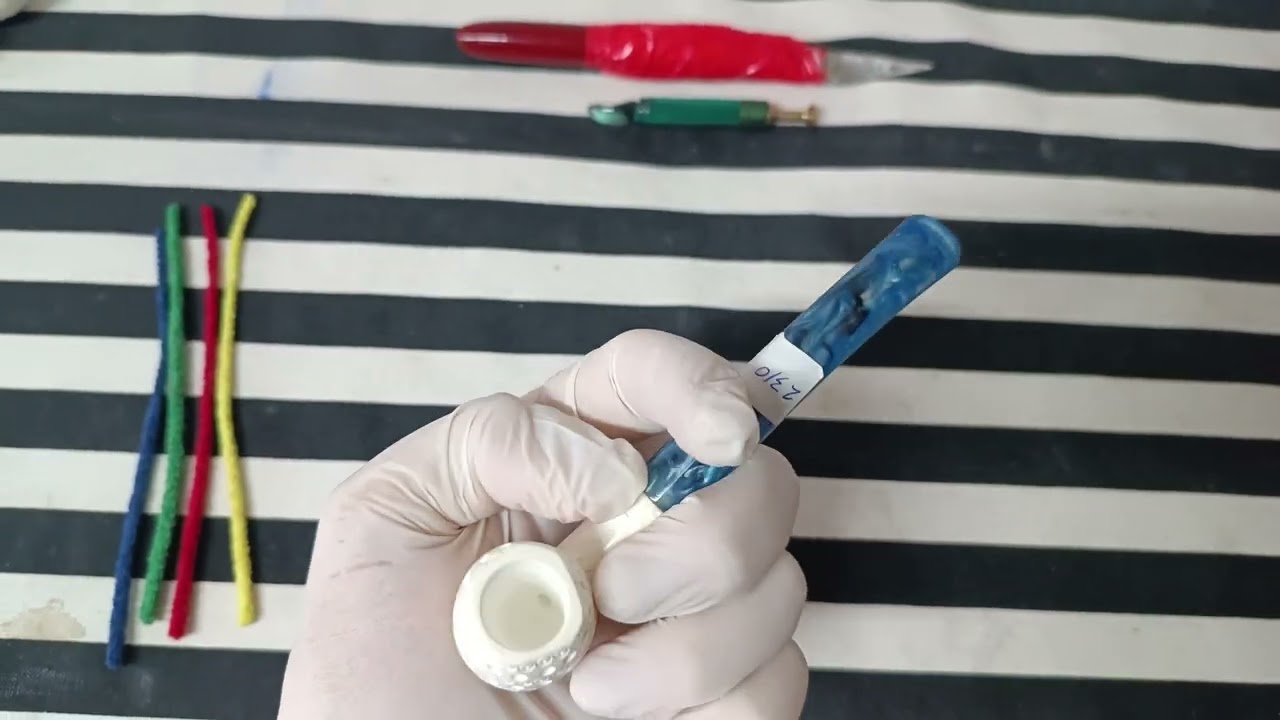 Ocean Pearl Carved Handmade Block Meerschaum Pipe