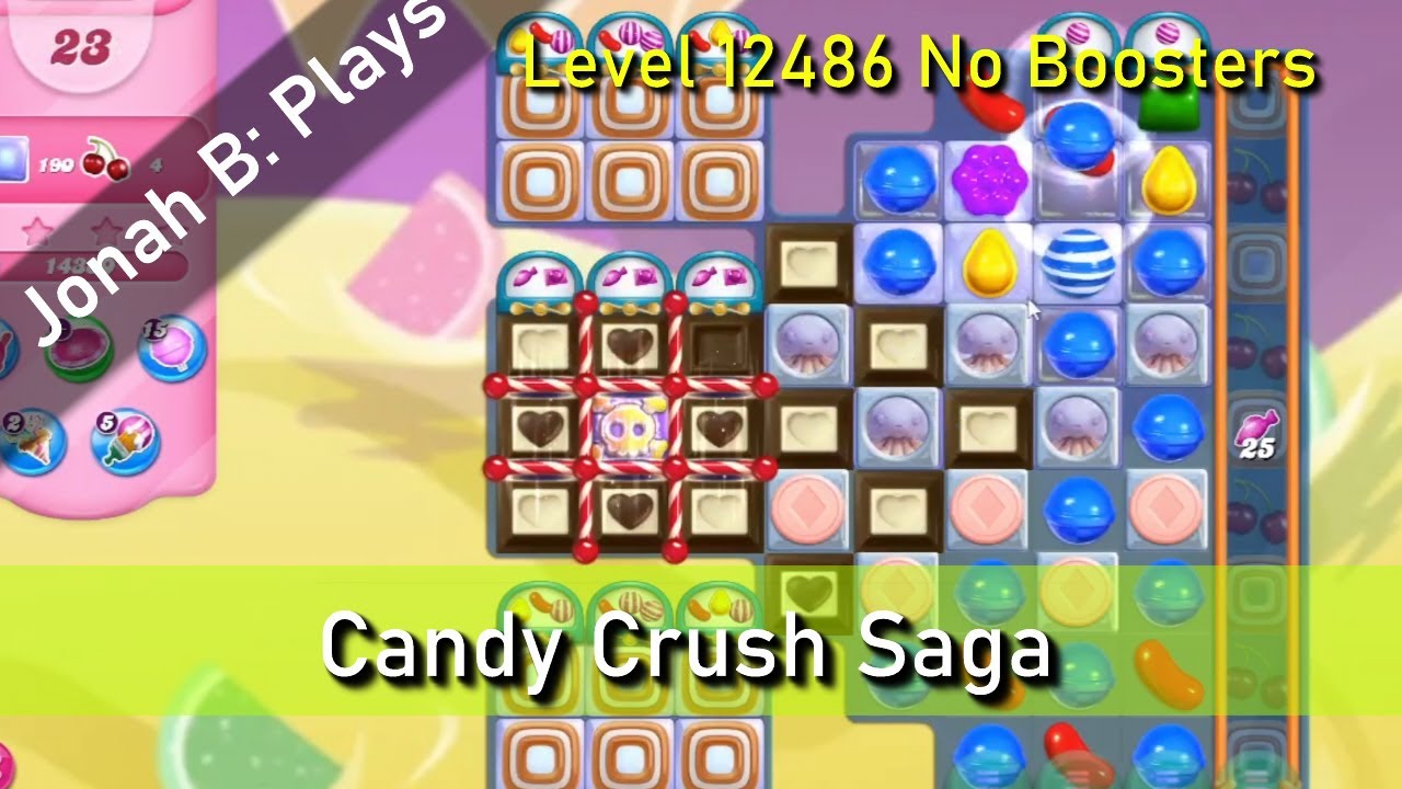 Candy Crush Saga Level 12486 No Boosters - YouTube