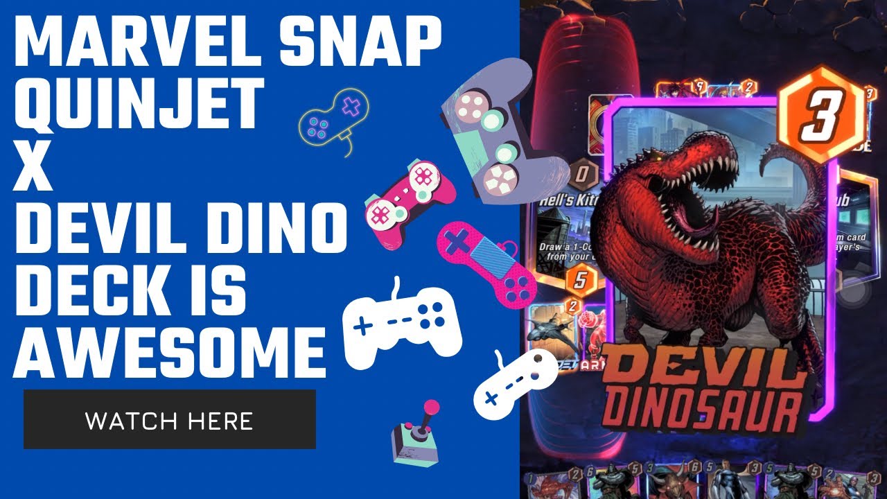 MARVEL SNAP QUINJET X DEVIL DINO DECK IS AWESOME | ALMOST LOSE BECAUSE ENEMY USING HELA DECK