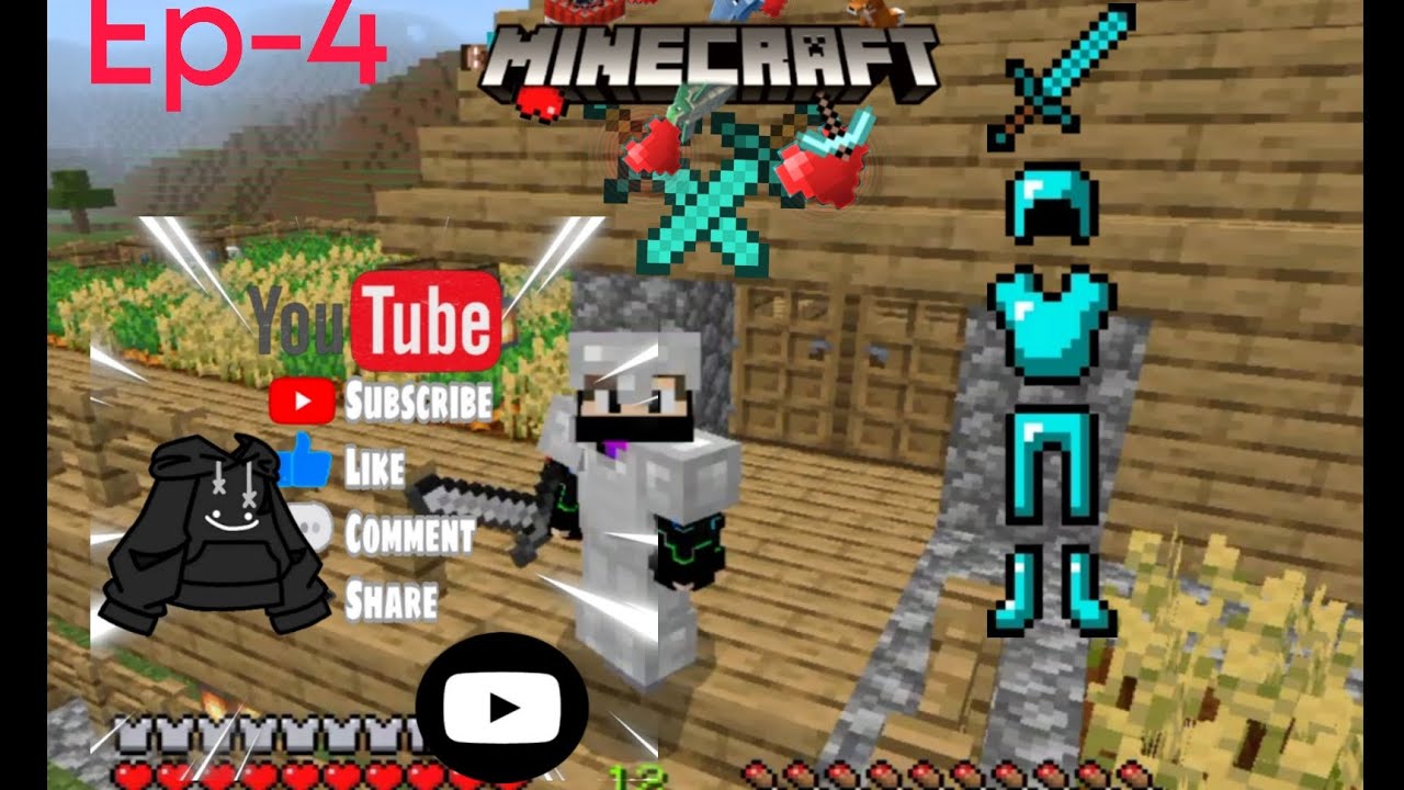 I play minecraft survival series. I complete my diamond armer in ...
