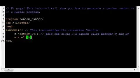 Pascal Tutorial - How to Generate a Random Number