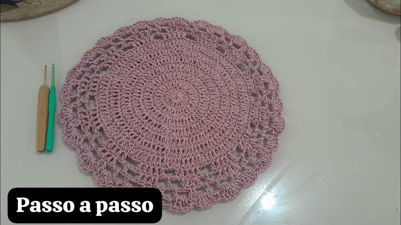 Sousplat em Crochê – Simples, Fácil e Econômico | Passo a Passo para Iniciantes