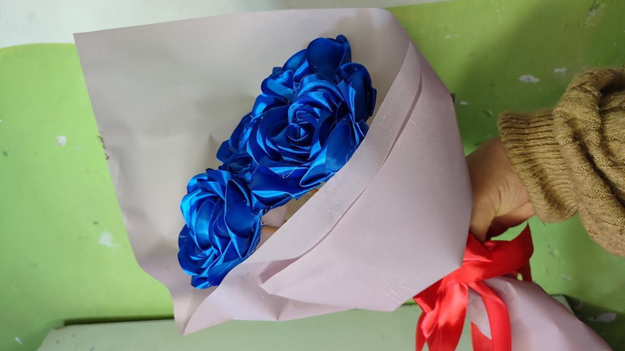 أصنعي باقة ورد بنفسك جميله ولطيفه #باقات  كيفيه صنع باقات ورد جميله