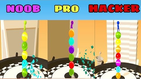 NOOB vs PRO vs HACKER in Stack Rider - All Levels Gameplay, New Game (Android, iOS)