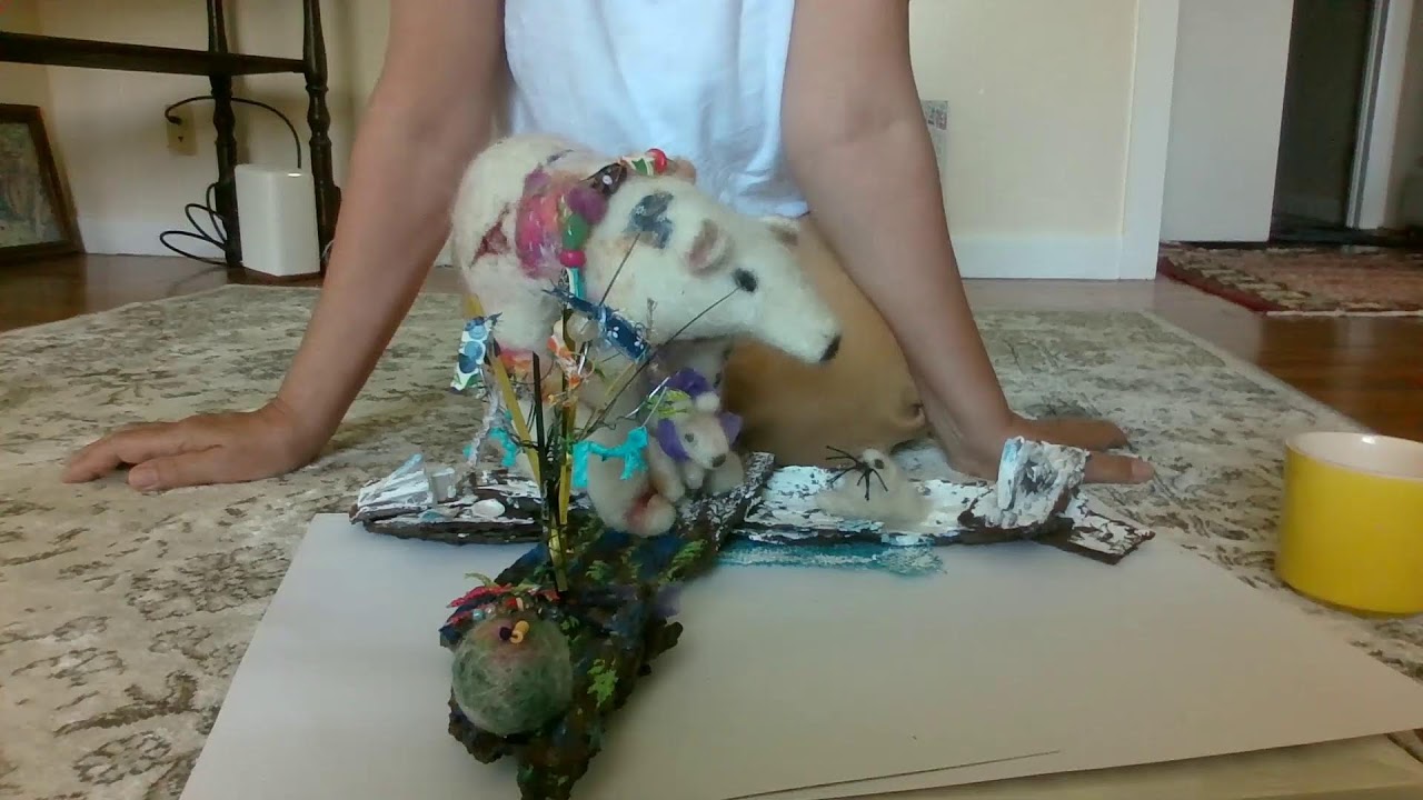 LIVE -Art Installation Boro Inspired Polar Bears - Climate Changes Path