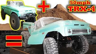 50mph 6s Traxxas TRX-4 VS BMX Track TOTAL Destruction