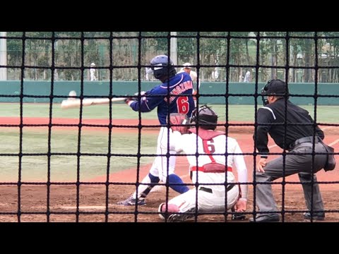 【父は元巨人・篠塚和典】ホンダ 篠塚宜政（青山学院大）スリーベースヒット 父譲りのバッティングセンス 2019/3/30