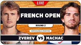 ZVEREV vs MACHAC • French Open 2026 • LIVE Tennis Watchalong