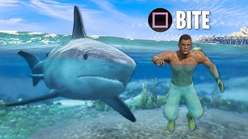 Play as JAWS/MAN EATER Shark!! GTA 5 Play As A Shark Mod Gameplay! (GTA 5 Mods)
