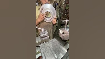 Heavy Metal Plate Open In Lathe Chuck #shortsvideo #automobile #shortsfeed