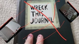 Write a word over and over! Take shower with a book! (Wreck this journal episode 1)