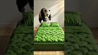 panda grass ke bed par👀🐼🐼🧿#newtrend #cartoon #explore #shorts