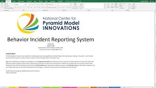 Behavior Incident Report System (BIRS) Data Entry Tutorial