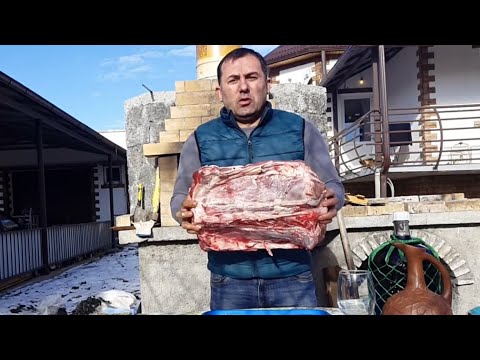 Meat in the oven Caucasus style.