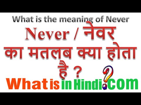 What Is The Meaning Of Never In Hindi | Never