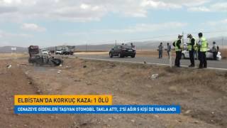 Cenazeye Gidenleri Taşıyan Otomobil Takla Attı