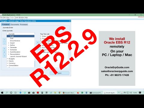 We install Oracle EBS R12.2.9 etc on your Laptop / PC / Mac for INR 10,000 (after 50% discount)