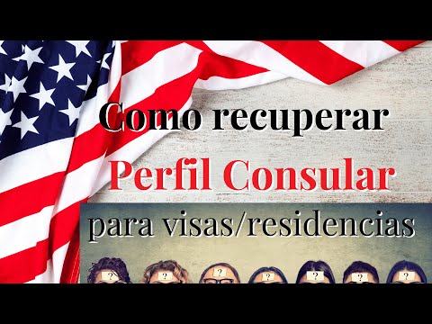 Como recuperar PERFIL CONSULAR para agendar citas de visa/residencia