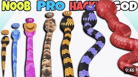 Noob vs Pro vs Hacker in Snake Run Race Gaming Video