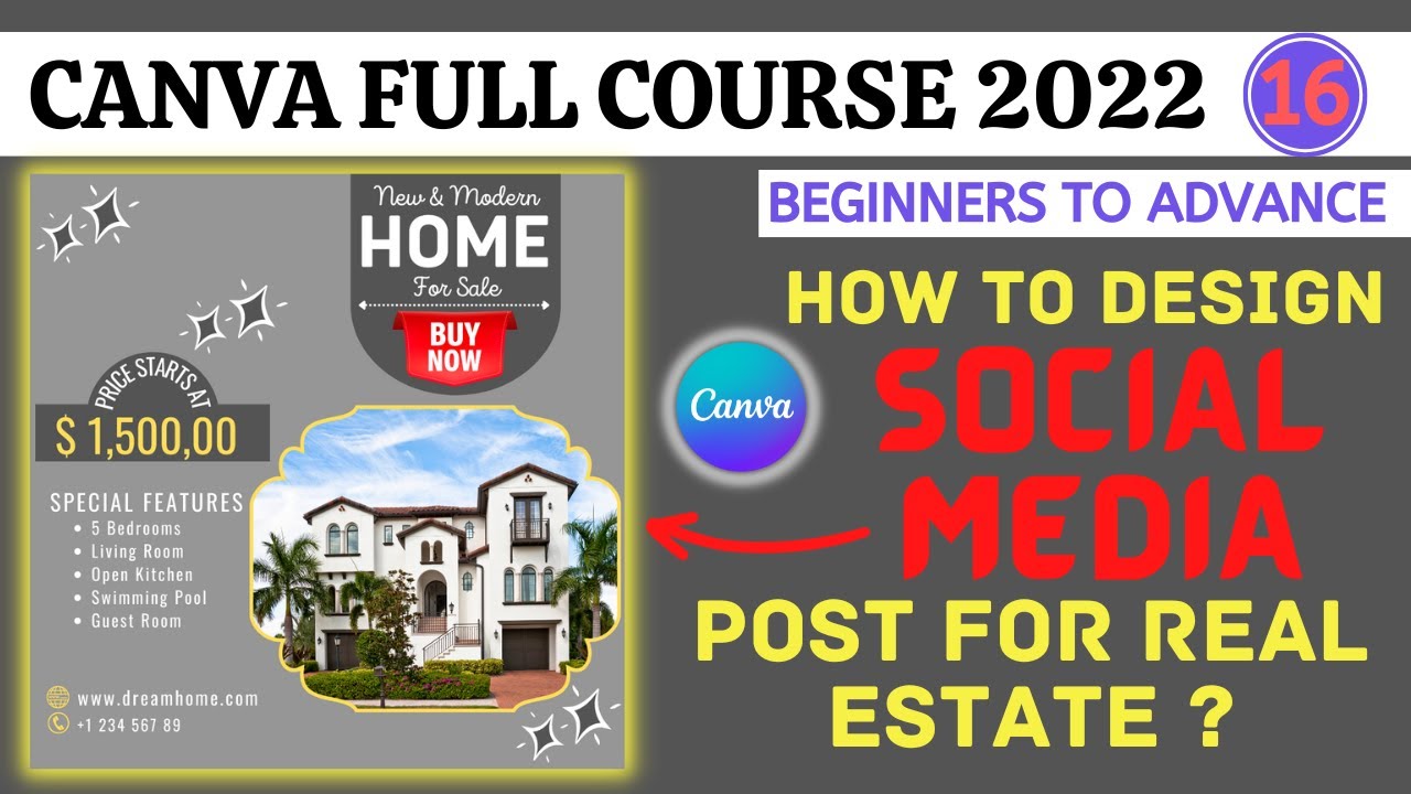 How To Design Amaizing Real Estate Poster In Canva ? | Plearning ...