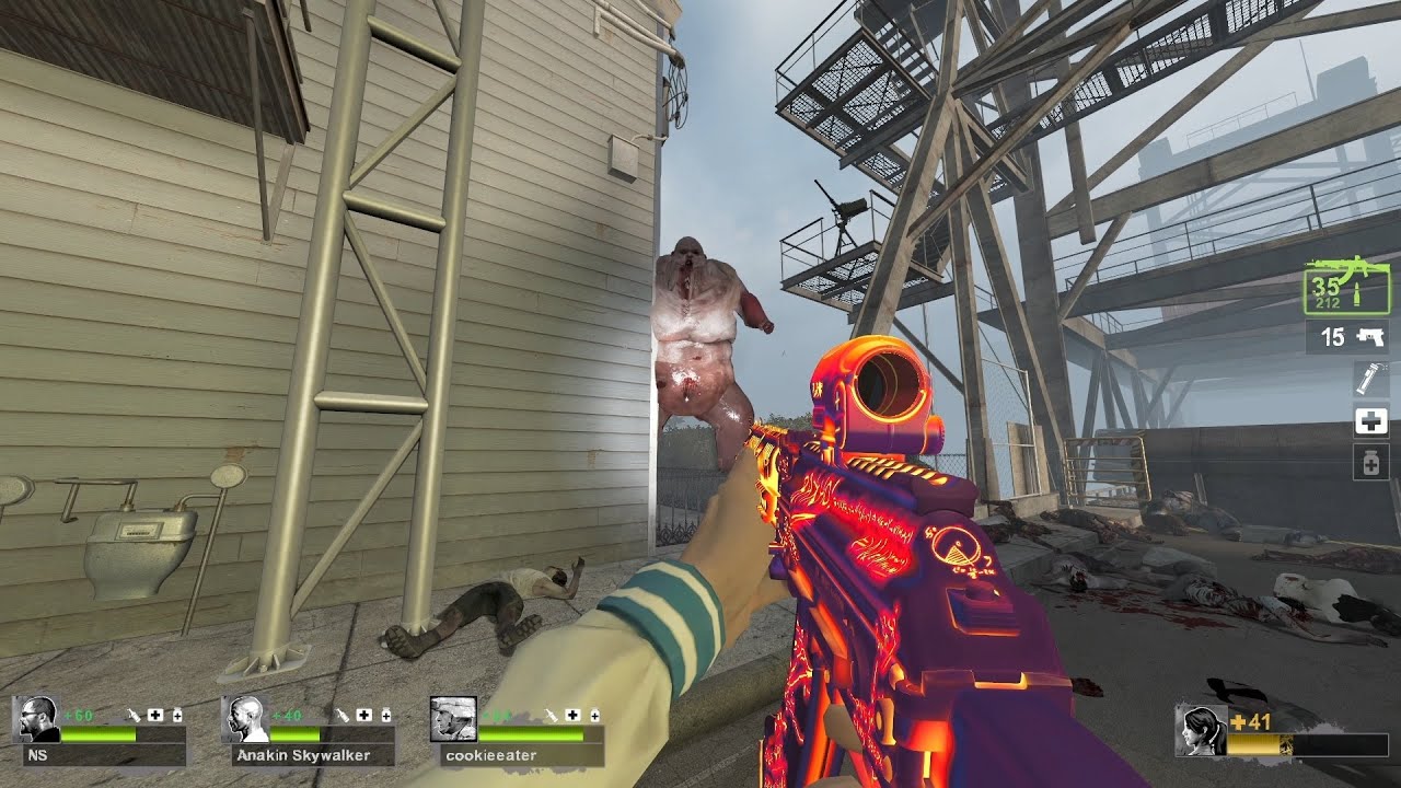 Left 4 Dead 2 Expert Gameplay Kastov 762 Heated Madness MW2022 Weapon Anim Mod